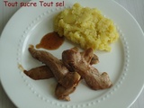 Aiguillettes de canard sauce figue