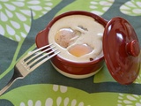 Oeuf cocotte aux lentilles