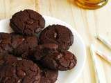 Cookies tout chocolat sans beurre mais à l'huile d'olive!!  {BattleFood #18}