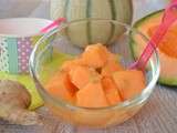 Melon frais au sirop de gingembre