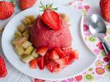 Mousse à la fraise et rhubarbe