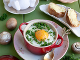 Oeuf cocotte aux champignons