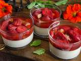 Panna cotta fraises rhubarbe érable