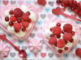 Pavlovas aux fruits rouges pour la Saint Valentin