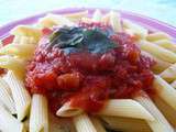 Penne sauce tomate mozzarella - Turbigo-Gourmandises.fr