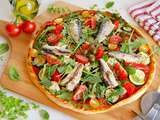 Pizza chèvre courgettes sardines