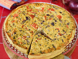 Quiche lentilles corail curry coco