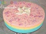 Rainbow cheesecake