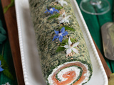 Roulé truite fumée et fromage de chèvre