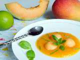 Soupe de melon, mangue et citron vert {Julie Andrieu}