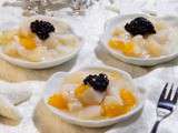 Tartare de saint-jacques clémentine et caviar