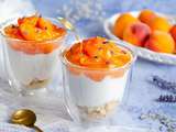 Verrines yaourt grec abricots frais