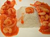 Crevettes sauce aigre douce - Sweet and sour prawns