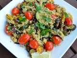 Salade de légumes grillés au boulghour - Bulgur wheat and grilled vegetables salad