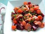 Salade saumon fumé et betterave - Beetroot and smoked salmon salad