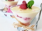 Tiramisu aux framboises et biscuits roses de Reims