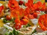 Dernières fleurs en salade et mois d'octobre en orange sur Cookingout