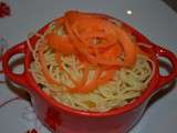 Spaghettis de carottes avec gefu