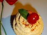 Cupcakes Parmesan & Tomates Confites / Glaçage aux Pimientos