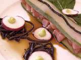 Sashimi de thon, algues haziki