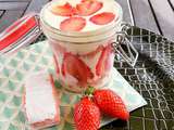 Tiramisu fraises gariguettes et biscuits roses de reims