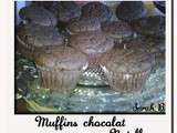 Muffins Chocolat coeur nutella