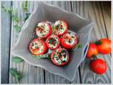Tomates farcies à la faisselle et aux herbes
