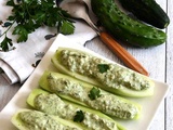 Concombres farcis aux sardines