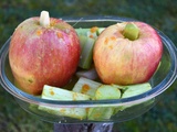 Pommes farcies rhubarbe orange