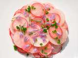 Salade de radis fleurs de ciboulette