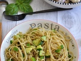 Spaghetti courgettes grillées sauce basilic