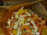 Salade de fenouil, agrumes et truite fumée