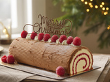 Bûche roulée à la framboise et vanille : Recette facile