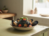 Pâtes à l’encre de seiche recette italienne : Saveurs marines