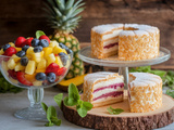 Quel gâteau servir avec une salade de fruits