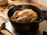Temps de cuisson d’un chapon en cocotte en fonte sans four : Guide parfait