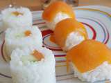Sushi maison au saumon fumé