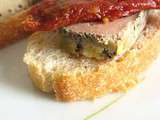 Toasts de foie gras sur tomates confites maison