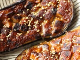 Aubergines sous le grill au miso à la japonaise (nasu dengaku)