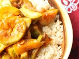 Courgettes à la pâte de crevettes