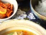 Soupe sujebi coréenne aux restes de poulet rôti
