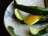 Tsukemono: pickle de concombre au citron et au piment, à la japonaise