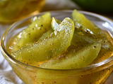 Confiture de papaye verte en tranches confites