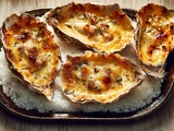 Huîtres au four gratinées