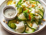 Quelle entrée avant un aïoli : le carpaccio de courgettes croquant
