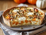 Quiche fondante au potimarron et chèvre