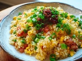 Riz chauffé au rougail croustillant