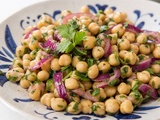 Salade de pois chiches fraîche au citron et cumin