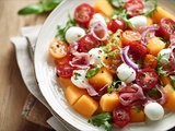 Salade tomate melon minute