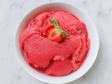 Sorbet aux fraises onctueux sans sorbetière